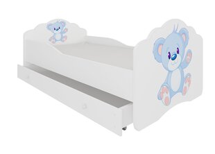 Lasten sänky Adrk Furniture Casimo Bear, 80x160 cm, valkoinen hinta ja tiedot | Lastensängyt | hobbyhall.fi