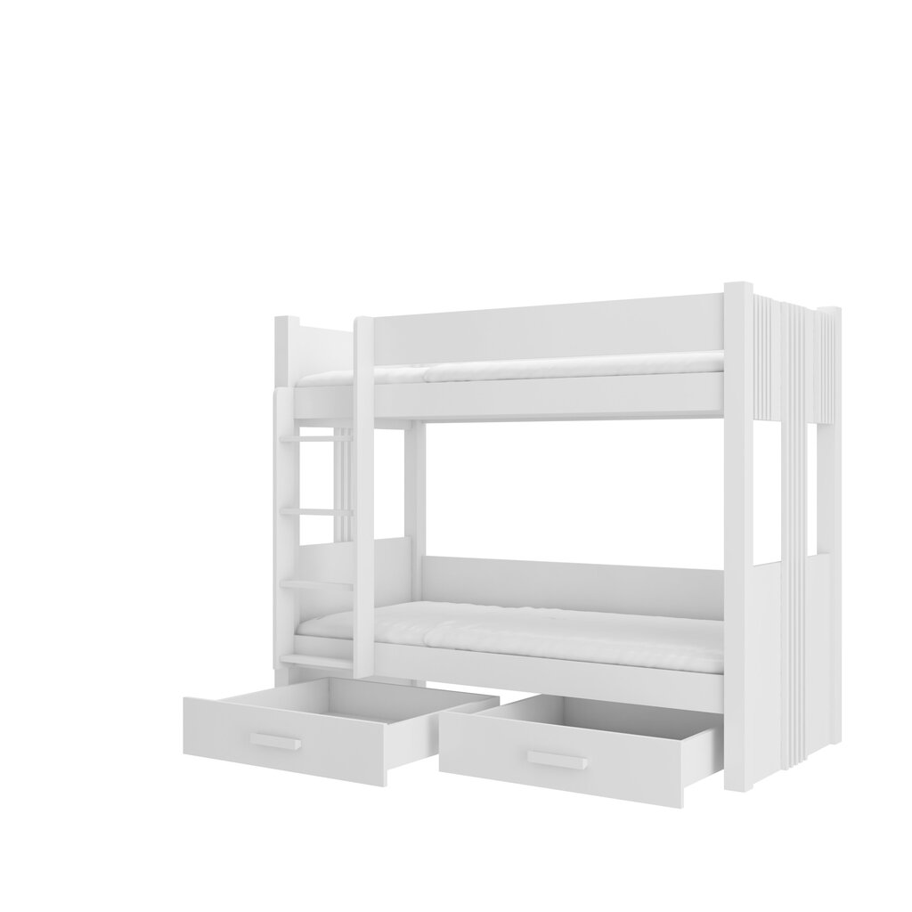 Kerrossänky patjalla Adrk Furniture Arta, 80x180 cm, valkoinen hinta ja tiedot | Lastensängyt | hobbyhall.fi