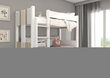 Kerrossänky Adrk Furniture Arta patjalla, 90x200 cm, valkoinen/ruskea hinta ja tiedot | Lastensängyt | hobbyhall.fi