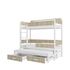 Kerrossänky Adrk Furniture Queen patjoineen, 80x180 cm, valkoinen/ruskea hinta ja tiedot | Lastensängyt | hobbyhall.fi