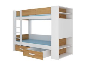 Sänky ADRK Furniture Garet 80x180 cm, valkoinen/ruskea hinta ja tiedot | Lastensängyt | hobbyhall.fi
