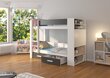 Sänky patjalla ADRK Furniture Garet, 80x180 cm, valkoinen/musta hinta ja tiedot | Lastensängyt | hobbyhall.fi