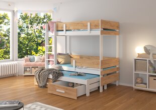 Kerrossänky ADRK Furniture Etapo 90x200, valkoinen/ruskea hinta ja tiedot | Lastensängyt | hobbyhall.fi
