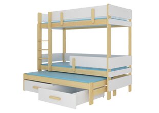 Kerrossänky ADRK Furniture Etapo 80x180, valkoinen/ruskea hinta ja tiedot | Lastensängyt | hobbyhall.fi