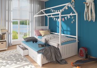 Sänky ADRK Furniture Jonasek 90 x 200 cm, valkoinen hinta ja tiedot | Lastensängyt | hobbyhall.fi