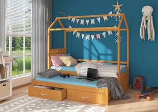 Sänky patjalla ADRK Furniture Jonasek, 80x180cm cm, ruskea hinta ja tiedot | Lastensängyt | hobbyhall.fi