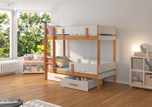 Kerrossänky ADRK Furniture Etiona 90x200, harmaa/ruskea hinta ja tiedot | Lastensängyt | hobbyhall.fi