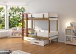 Kerrossänky ADRK Furniture Etiona 90x200 cm, valkoinen/ruskea hinta ja tiedot | Lastensängyt | hobbyhall.fi