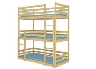 Kerrossänky Adrk Furniture Tedro, 90x200 cm, ruskea hinta ja tiedot | Lastensängyt | hobbyhall.fi