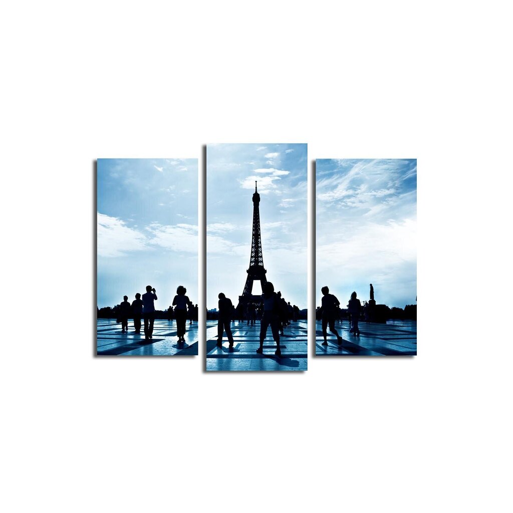 Kolmiosainen taulu Eiffel-torni hinta ja tiedot | Taulut | hobbyhall.fi