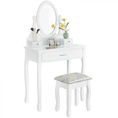 Meikkipöytä, jossa peili ja jakkara LENA hinta ja tiedot | Beauty System Makuuhuone | hobbyhall.fi