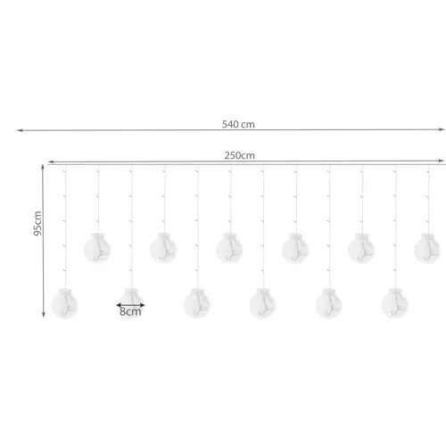 Valoverho 108 LED USB monivärinen hinta ja tiedot | Jouluvalot | hobbyhall.fi