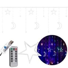 LED-lamppuverhot 138 LED USB - RGB hinta ja tiedot | Jouluvalot | hobbyhall.fi