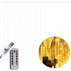 Valoverho 300 LED USB - lämmin valkoinen hinta ja tiedot | Jouluvalot | hobbyhall.fi
