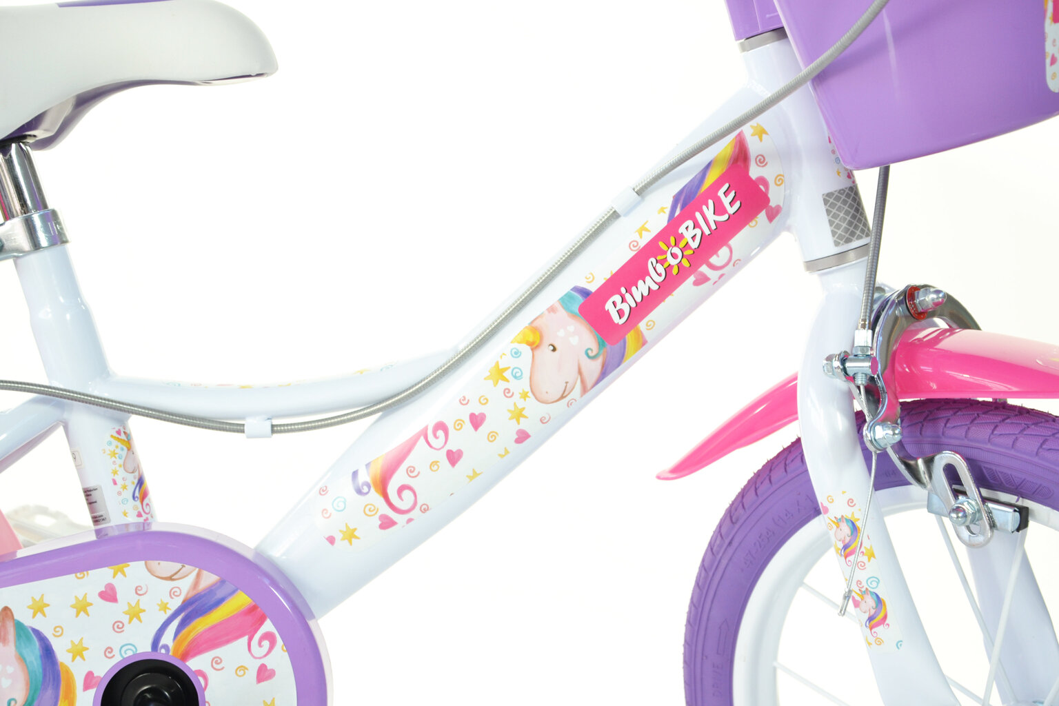 Tyttöjen pyörä Bimbo Bike 16", valkoinen hinta ja tiedot | Polkupyörät | hobbyhall.fi