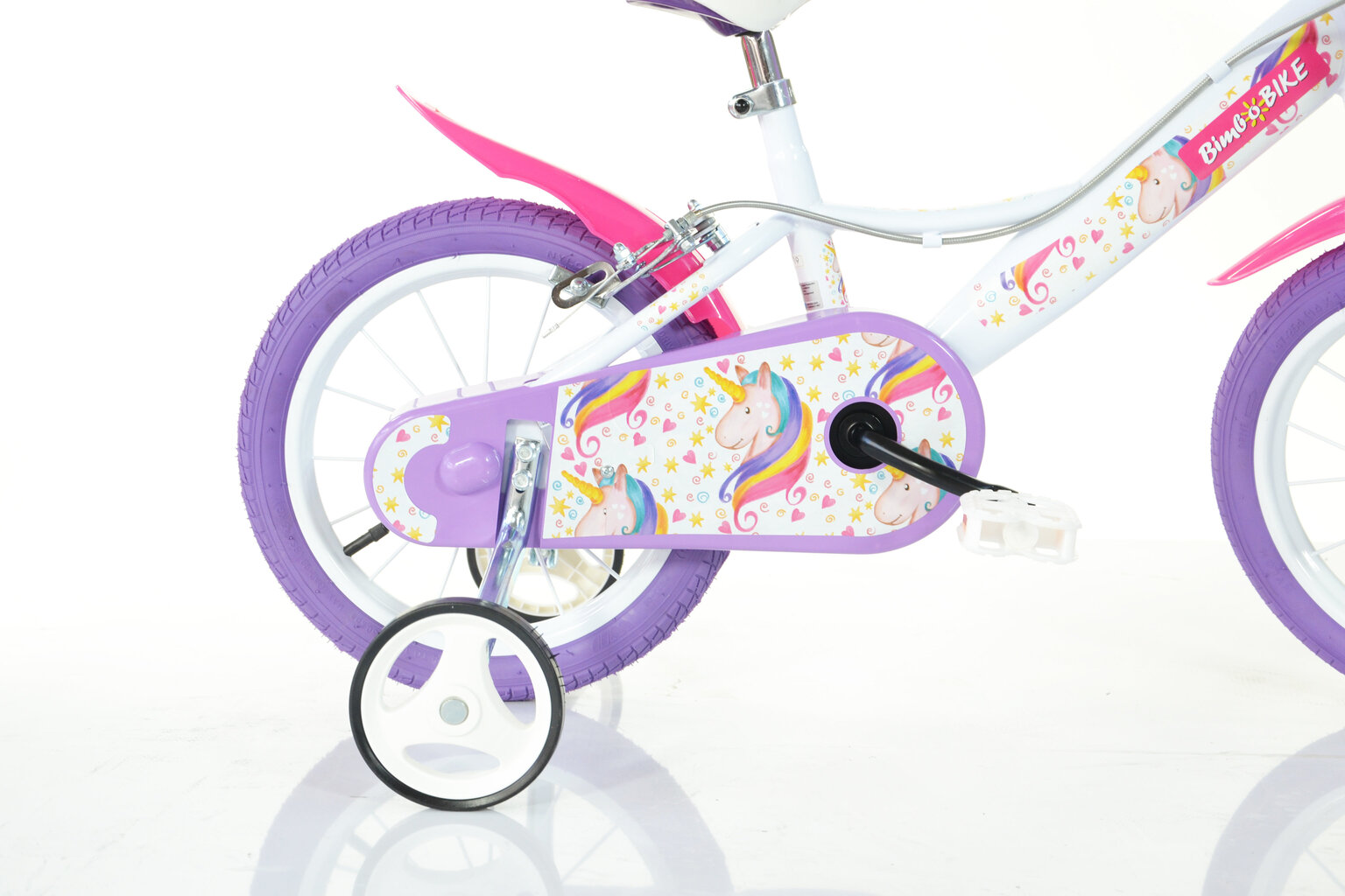 Tyttöjen pyörä Bimbo Bike 16", valkoinen hinta ja tiedot | Polkupyörät | hobbyhall.fi