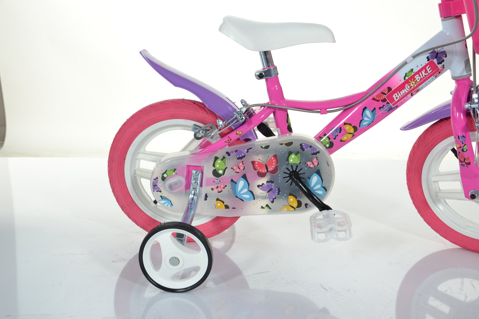 Lasten pyörä Bimbo Bike 12 "Girl Butterfly, pinkki hinta ja tiedot | Polkupyörät | hobbyhall.fi