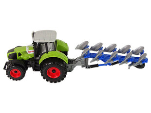 Lelu vihreä traktori, jossa sininen aura hinta ja tiedot | Poikien lelut | hobbyhall.fi
