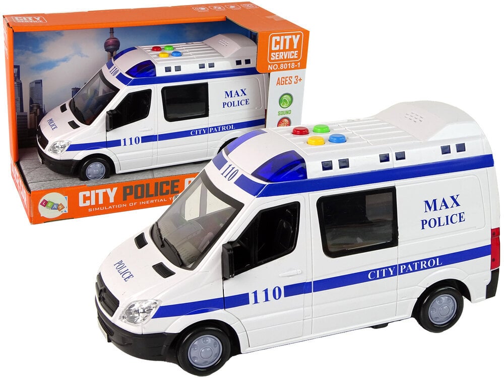 Poliisiauto ääni- ja valoefekteineen hinta ja tiedot | Poikien lelut | hobbyhall.fi