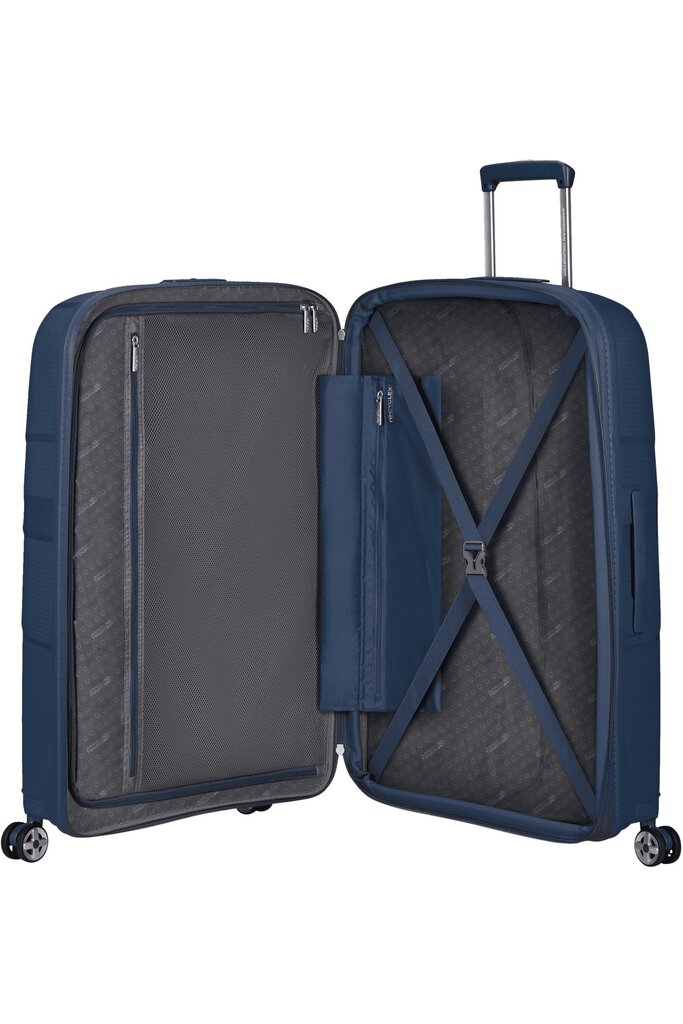 American Tourister iso matkalaukku Starvibe Spinner Navy L 77 cm, sininen hinta ja tiedot | Matkalaukut ja -kassit | hobbyhall.fi