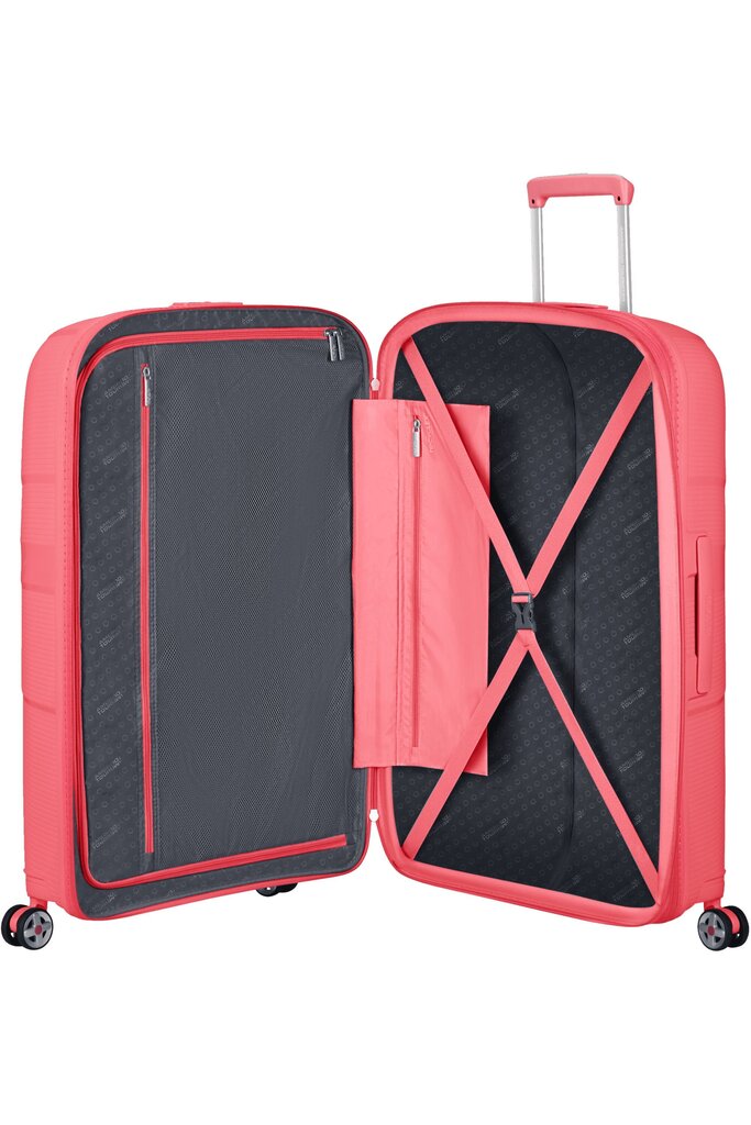 American Tourister iso matkalaukku Starvibe Spinner Sun Kissed Coral L 77 cm, pinkki hinta ja tiedot | Matkalaukut ja matkakassit | hobbyhall.fi