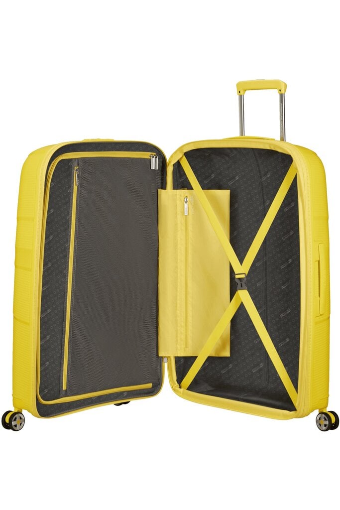 American Tourister Starvibe Spinner Electric Lemon L 77 cm, keltainen hinta ja tiedot | Matkalaukut ja matkakassit | hobbyhall.fi