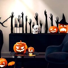 Ikkunatarrat Halloween zombi kädet kummitus kammottava lasi - 70 cm hinta ja tiedot | Sisustustarrat | hobbyhall.fi