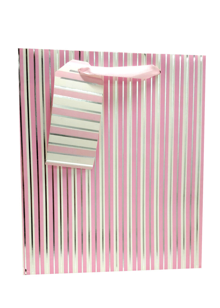 L-lahjakassi Pink Striped hinta ja tiedot | Lahjapaketointi | hobbyhall.fi