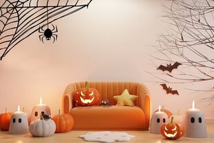 Ikkunatarra Halloween hämähäkinverkko kulma kammottava hämähäkinverkko koriste - 40 x 27 cm hinta ja tiedot | Sisustustarrat | hobbyhall.fi