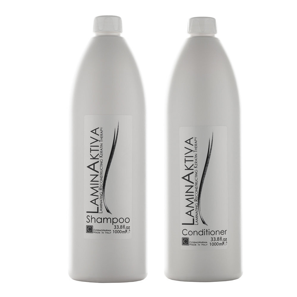 Hiustenhoitosetti keratiinilla Cosmofarma Laminaktiva 1000 ml + 1000 ml hinta ja tiedot | Shampoot | hobbyhall.fi