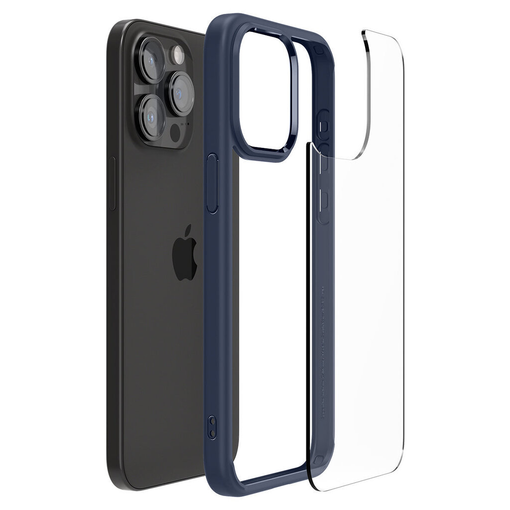 Spigen Ultra Hybrid, navy blue, iPhone 15 Pro hinta ja tiedot | Puhelimen kuoret ja kotelot | hobbyhall.fi