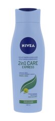 Shampoo ja hoitoaine Nivea 2 in 1 Express 250 ml hinta ja tiedot | Shampoot | hobbyhall.fi