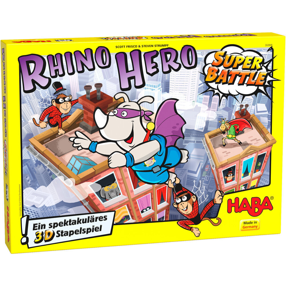 Lautapeli Rhino Hero: Supertaistelu, Haba hinta ja tiedot | Lautapelit ja älypelit | hobbyhall.fi
