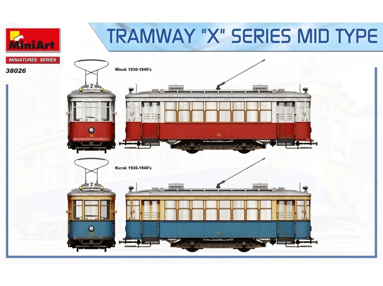 Miniart - Tramway "X" Series Mid Type, 1/35, 38026 hinta ja tiedot | LEGOT ja rakennuslelut | hobbyhall.fi