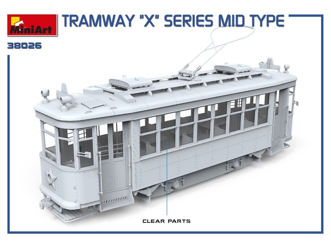 Miniart - Tramway "X" Series Mid Type, 1/35, 38026 hinta ja tiedot | LEGOT ja rakennuslelut | hobbyhall.fi