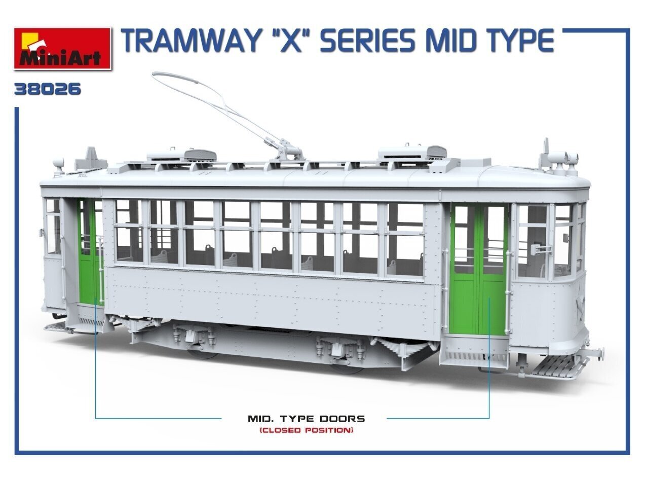 Miniart - Tramway "X" Series Mid Type, 1/35, 38026 hinta ja tiedot | LEGOT ja rakennuslelut | hobbyhall.fi