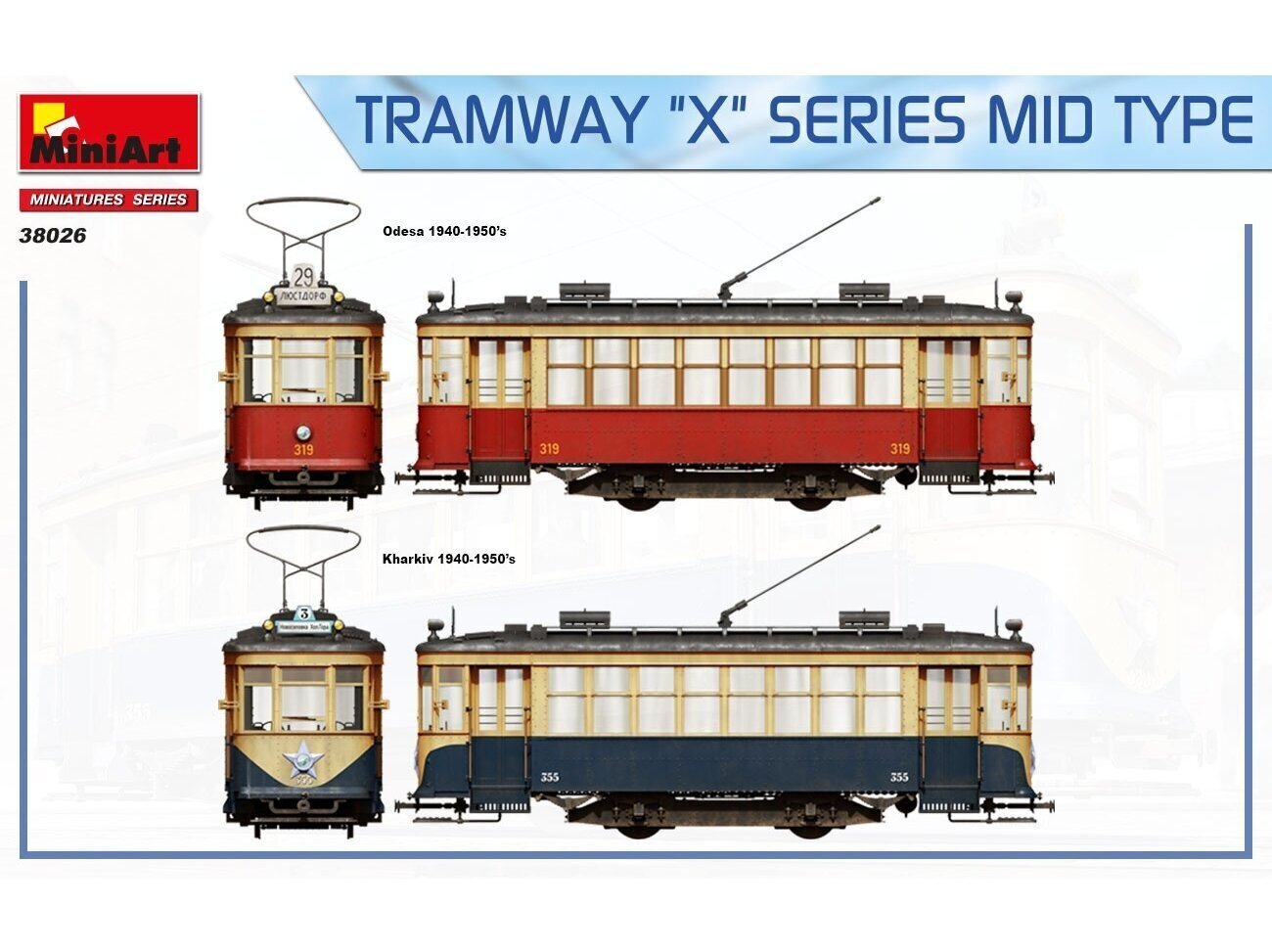 Miniart - Tramway "X" Series Mid Type, 1/35, 38026 hinta ja tiedot | LEGOT ja rakennuslelut | hobbyhall.fi