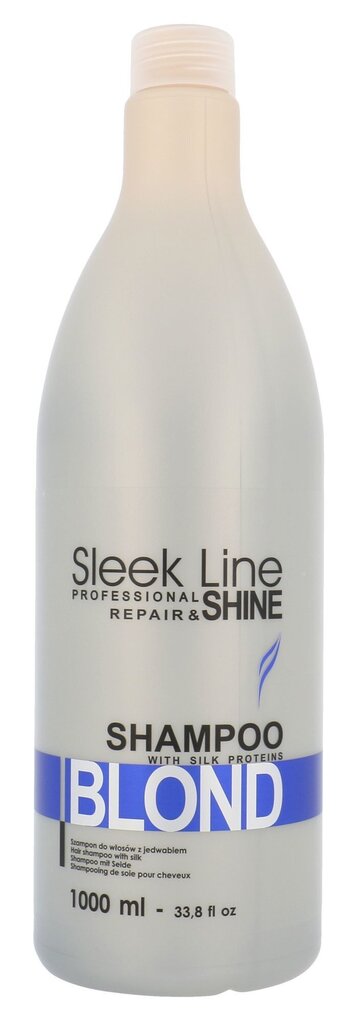 Shampoo vaaleille hiuksille Stapiz Sleek Line Blond 1000 ml hinta ja tiedot | Shampoot | hobbyhall.fi