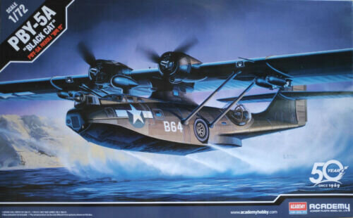 Liimattava pienoismalli Academy 12487 Black Cat PBY-5A 1/72 hinta ja tiedot | Koottavat pienoismallit | hobbyhall.fi