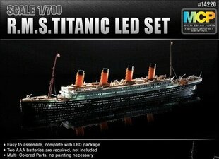 Liimattava pienoismalli Academy 14220 R.M.S. TITANIC + LED SET 1/700 hinta ja tiedot | Koottavat pienoismallit | hobbyhall.fi