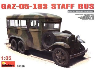 Liimattava pienoismalli MiniArt GAZ-05-193 Staff Bus 1/35 hinta ja tiedot | Koottavat pienoismallit | hobbyhall.fi