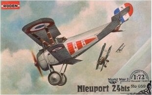 Liimattava pienoismalli Roden 059 Nieuport 24bis 1/72 hinta ja tiedot | Koottavat pienoismallit | hobbyhall.fi