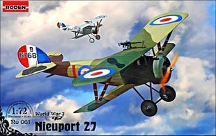 Liimattava pienoismalli Roden 061 Nieuport 27 1/72 hinta ja tiedot | Koottavat pienoismallit | hobbyhall.fi