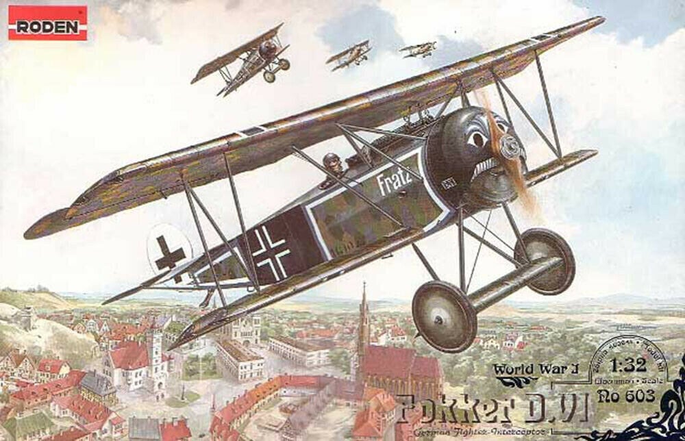 Liimattava pienoismalli Roden 603 Fokker D.VI 1/32 hinta ja tiedot | Koottavat pienoismallit | hobbyhall.fi