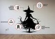 Siluetti seinätarra Halloween - 160 x 160 cm hinta ja tiedot | Sisustustarrat | hobbyhall.fi