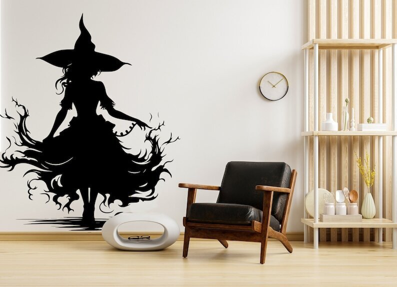 Siluetti seinätarra Halloween - 160 x 160 cm hinta ja tiedot | Sisustustarrat | hobbyhall.fi