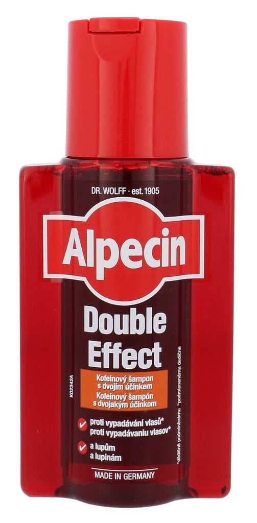 Alpecin Double Effect Caffeine shampoo miehelle 200 ml hinta ja tiedot | Shampoot | hobbyhall.fi