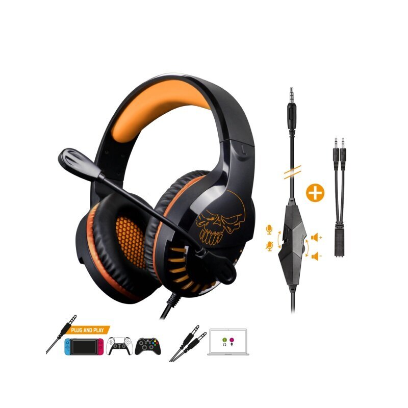 Spirit Of Gamer PRO-H3 Black Orange hinta ja tiedot | Kuulokkeet | hobbyhall.fi