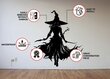 Tarra soturi noita Halloween ikkuna noitavainen ovi koriste - 160 x 160 cm hinta ja tiedot | Sisustustarrat | hobbyhall.fi