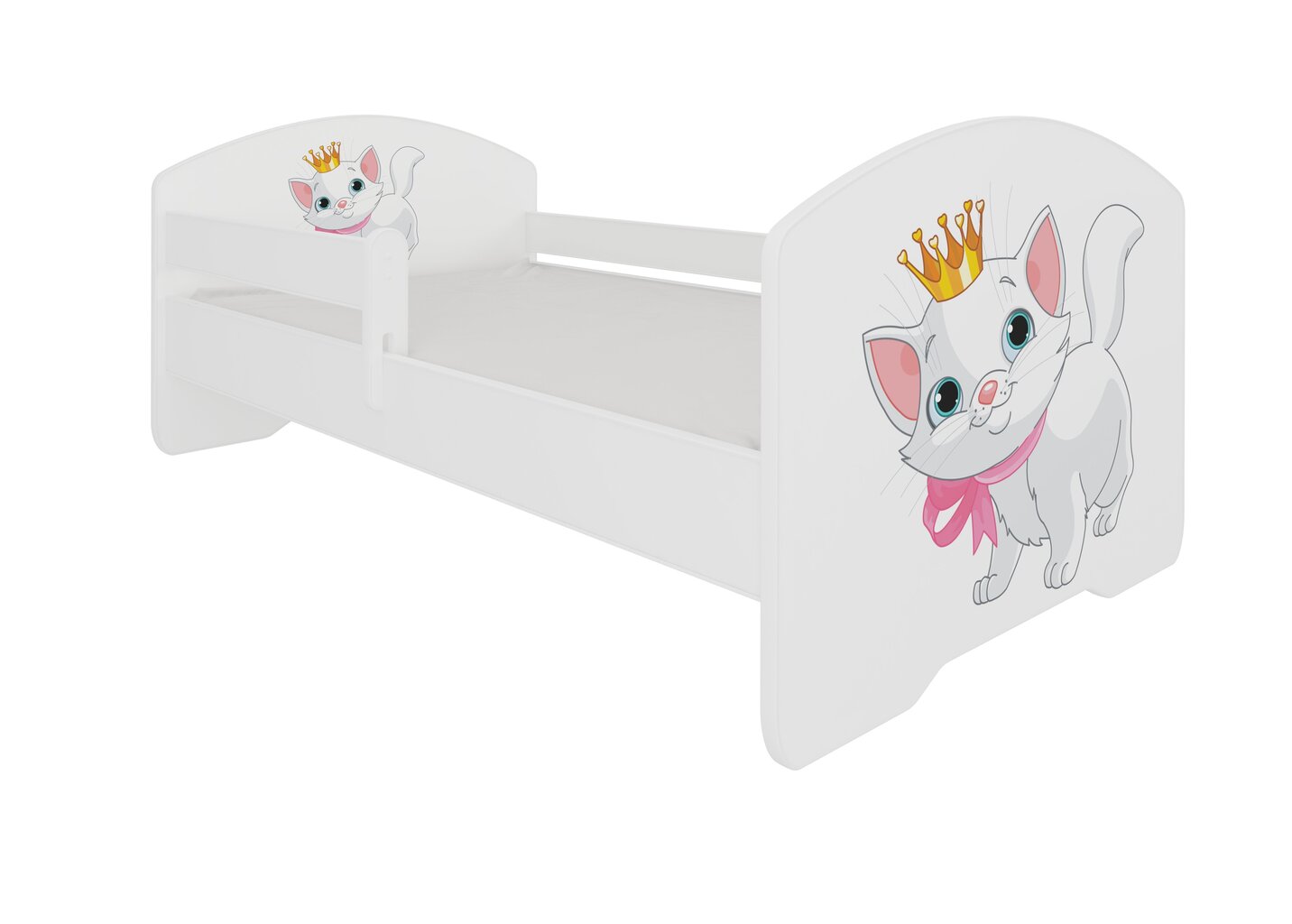 Lastensänky Adrk Furniture Pepe Cat, 70x140 cm, valkoinen hinta ja tiedot | Lastensängyt | hobbyhall.fi